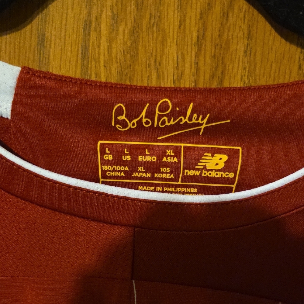 New Balance Liverpool Wijnaldum Red Soccer Jersey with White & Gold Accents, #5 - Picture 3 of 3